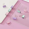 Macaron-colored paper clip and rubber band office set, 6-compartment bucket, drawing pin, long tail clip, multi-specification storage set Specification image